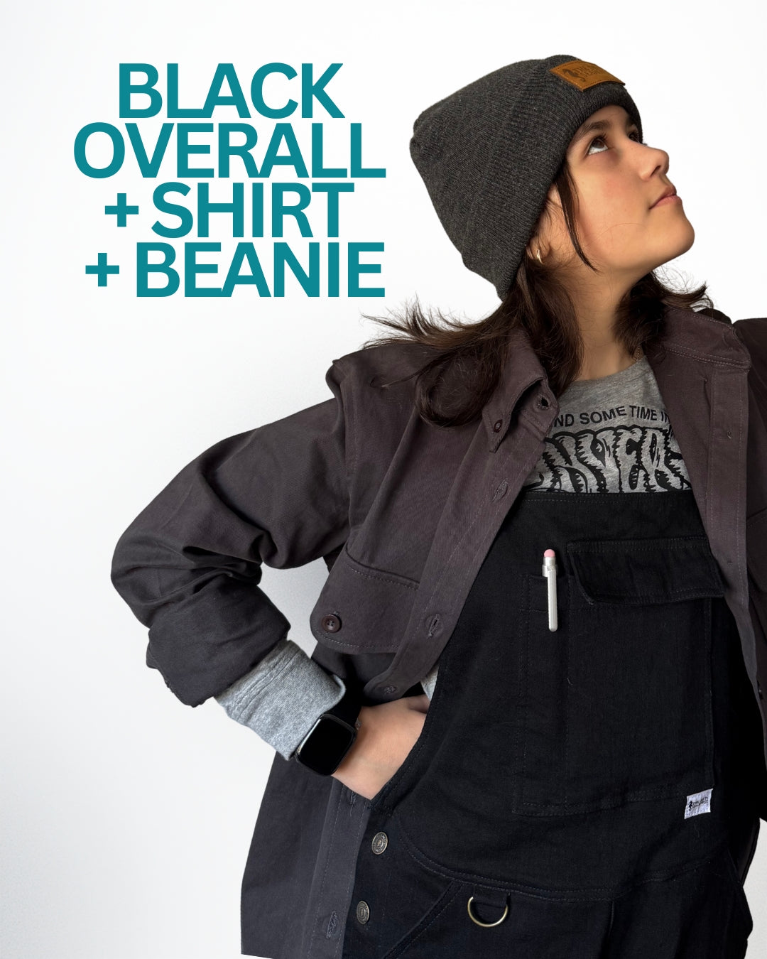 Bundle N°2 : Black Zenith Overall + Grey Shirt + Beanie