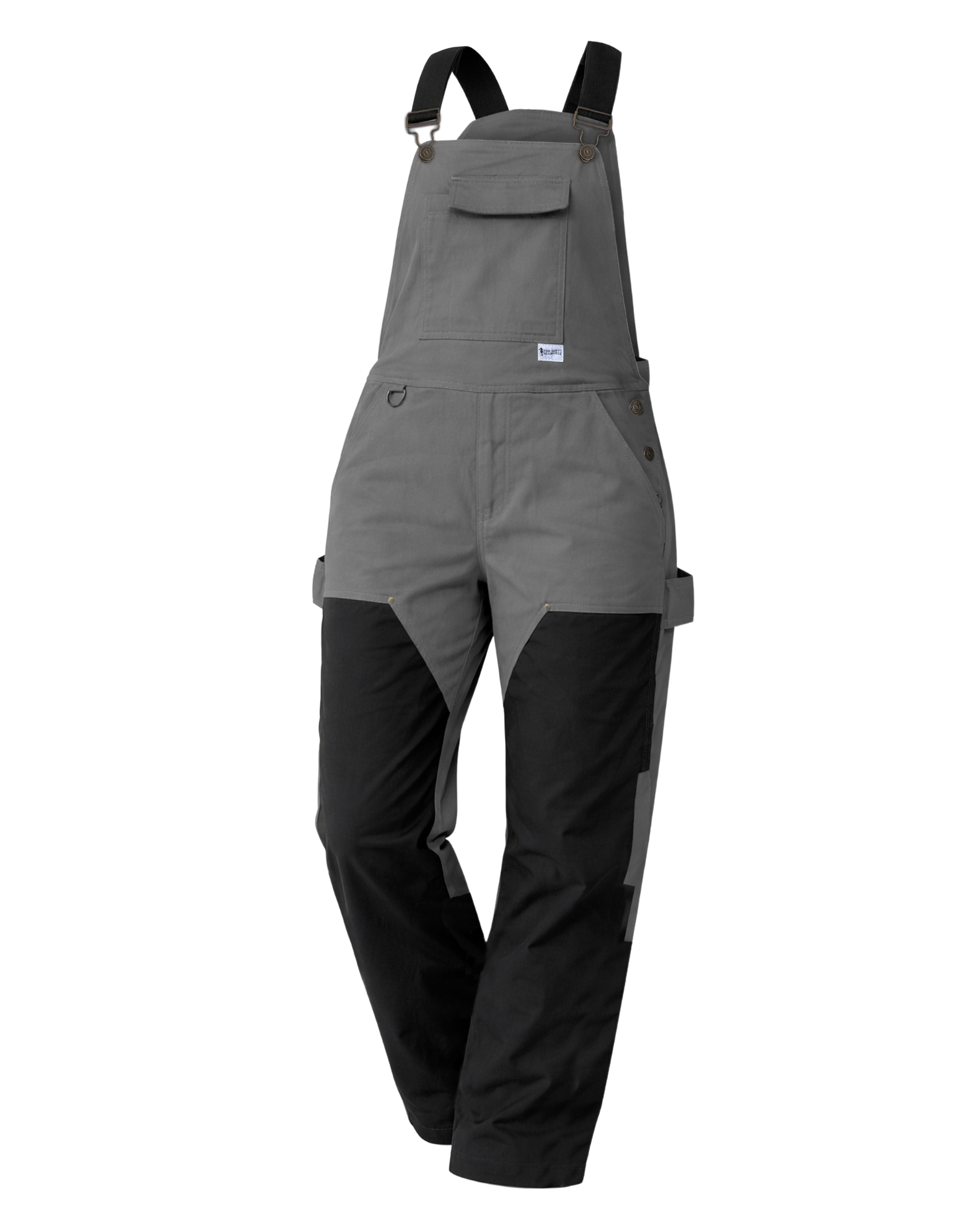 Zenith grey women’s work overalls full body view