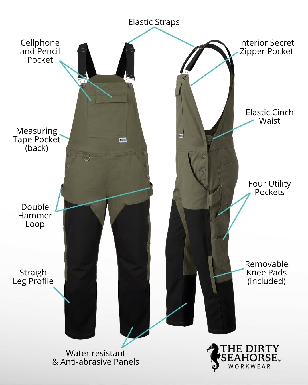 Bundle #3 : Green Zenith Overalls + Black LS T-Shirt – The Dirty