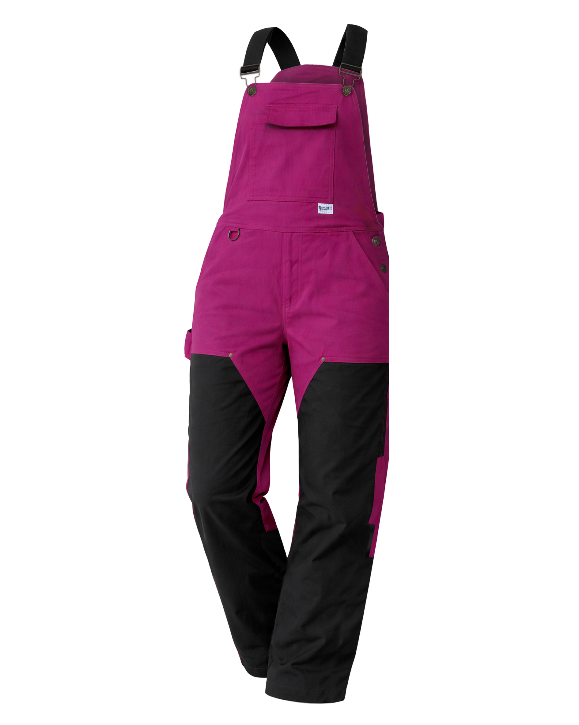 Zenith cranberry women’s work overalls full body view